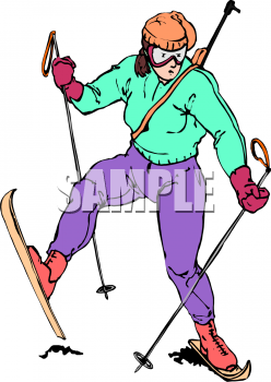 Skiing Clipart