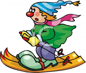 Skiing Clipart