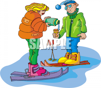 Skiing Clipart