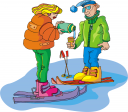 Skiing Clipart