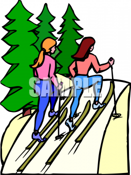 Skiing Clipart