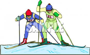 Skiing Clipart