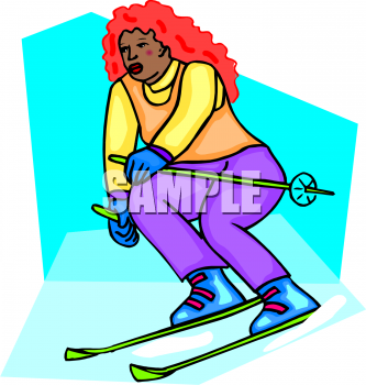 Skiing Clipart