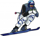 Skiing Clipart