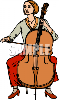 Royalty Free Cello Clipart