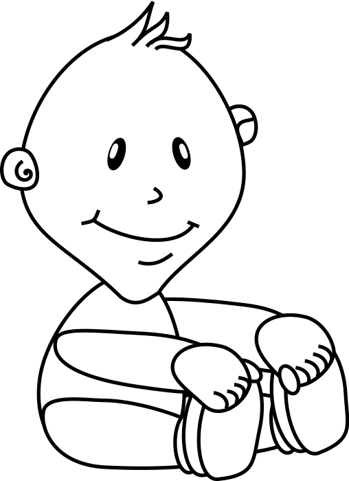 Free Baby Coloring Pages Clipart