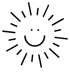 Black and white clipart of a smiling, shining sun, Click here to get more Free Clipart at ClipartPal.com