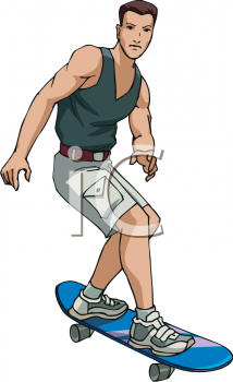 Skateboarding Clipart