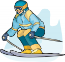 Skiing Clipart