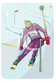 Skiing Clipart