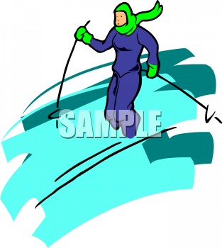 Skiing Clipart