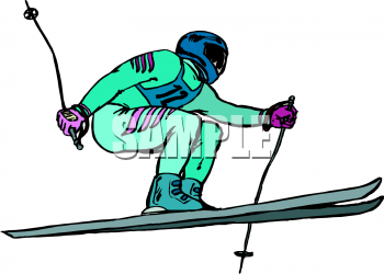 Skiing Clipart