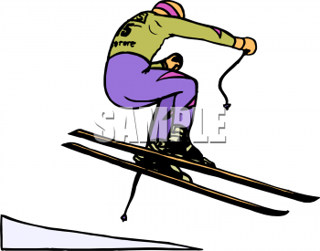 Skiing Clipart