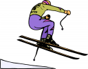 Skiing Clipart