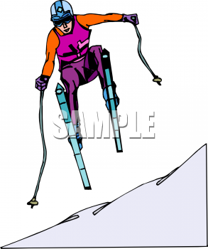 Skiing Clipart