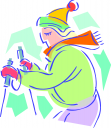 Skiing Clipart