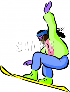 Skiing Clipart