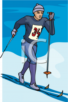 Skiing Clipart