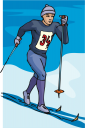 Skiing Clipart