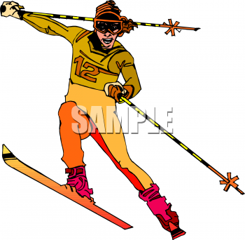 Skiing Clipart