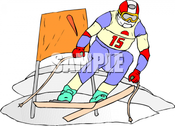 Skiing Clipart