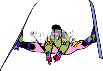 Skiing Clipart