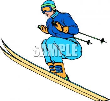 Skiing Clipart