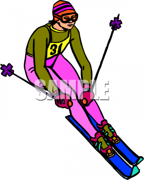 Skiing Clipart