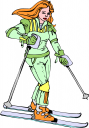 Skiing Clipart