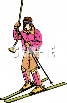 Skiing Clipart