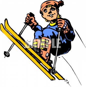 Skiing Clipart