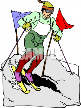 Skiing Clipart