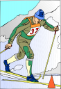 Skiing Clipart