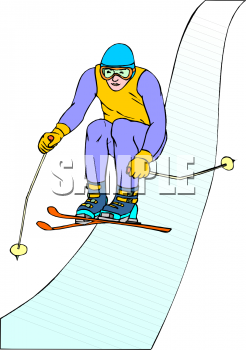 Skiing Clipart