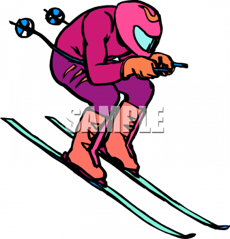 Skiing Clipart