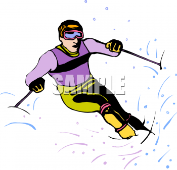 Skiing Clipart