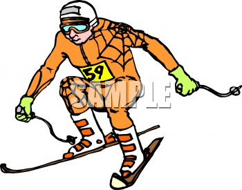 Skiing Clipart