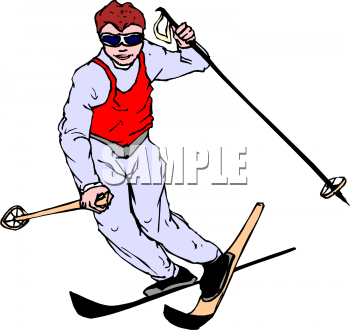 Skiing Clipart