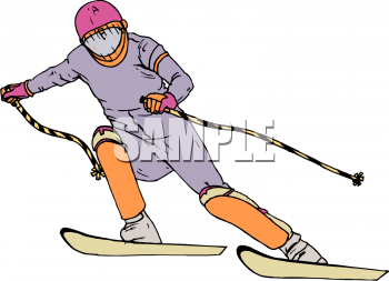 Skiing Clipart