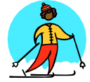 Skiing Clipart