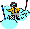 Skiing Clipart