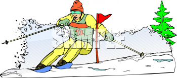 Skiing Clipart