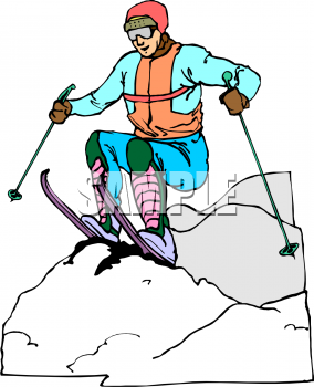 Skiing Clipart