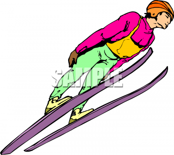 Skiing Clipart