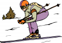 Skiing Clipart