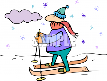 Skiing Clipart