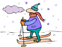 Skiing Clipart