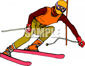 Skiing Clipart