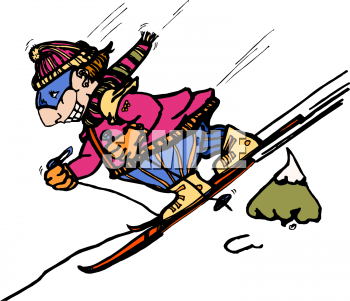 Skiing Clipart