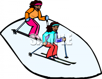 Skiing Clipart